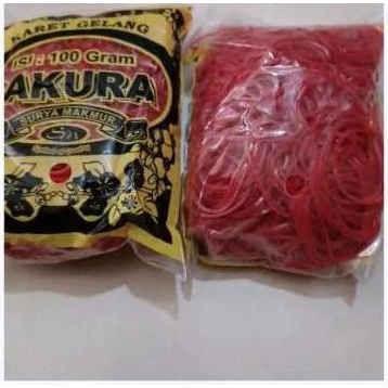 

Karet Gelang Sakur Merah 100Gram Ikat Duit Uang Barang Dapur Plastik Alat Kantor