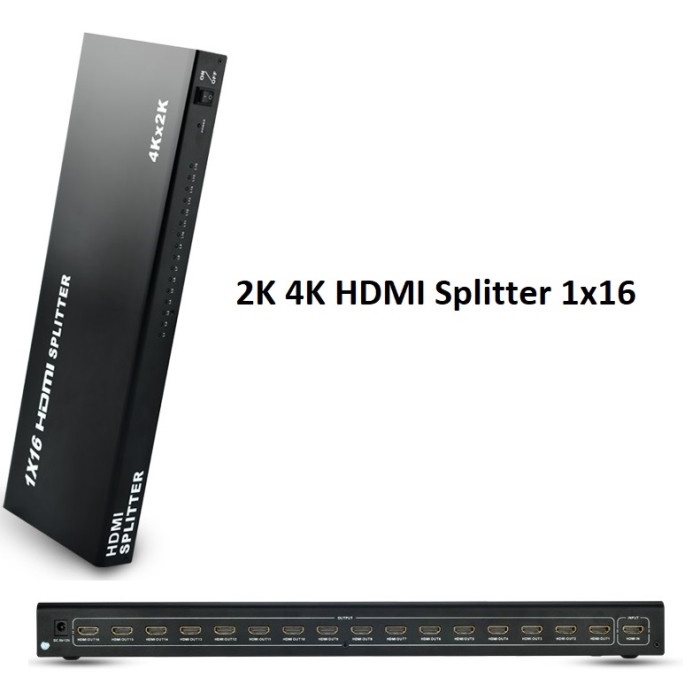 TERBARU HDMI Splitter 16 Port Full HD 4K 3D HDMI Spliter 1-16