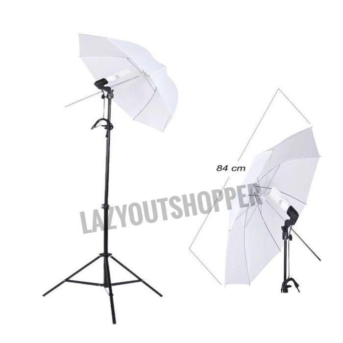 Paket Umbrella Payung lighting Studio putih tanpa lampu