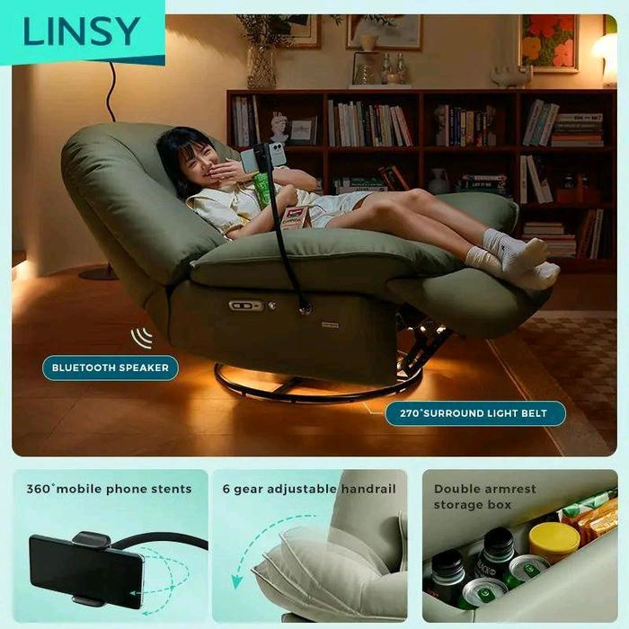 Recliner 04 Sofa - Sofa Recliner Santai Mekanis Manual Kulit Sintetis Harga MurahBebas