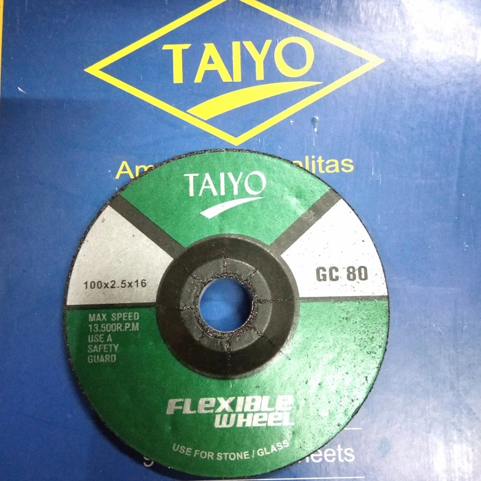 BATU GERINDA POLES GRANIT TAIYO 80 / Batu poles marmer/ Flexible wheel