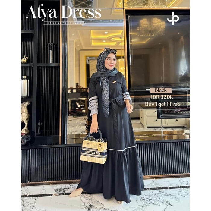 SALE Gamis ALYA DRESS Bahan Toyobo Journey Scarves