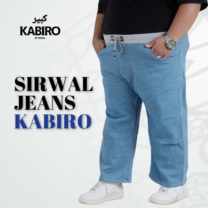 Sirwal Jeans Big Size - Celana Panjang Jeans Jumbo Pria Dewasa