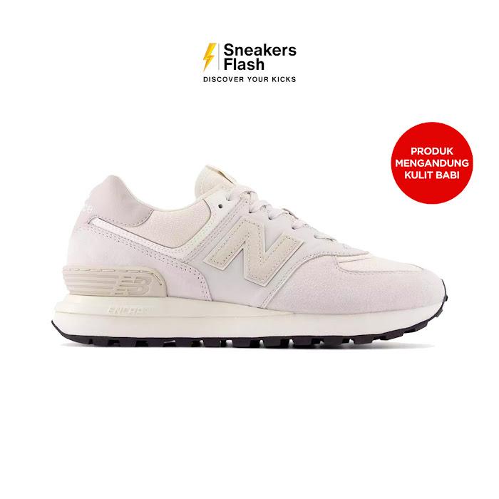 NEW BALANCE 574 Legacy White Grey Sepatu Sneakers Pria - U574LGWD - Size 44