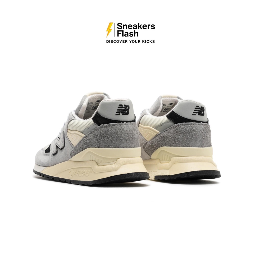 NEW BALANCE 998 Made In Usa Grey Cream Sepatu Sneakers Unisex - U998GB - Size 44.5