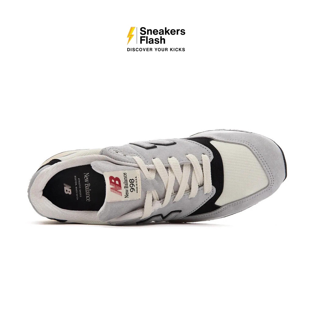 NEW BALANCE 998 Made In Usa Grey Cream Sepatu Sneakers Unisex - U998GB - Size 44.5