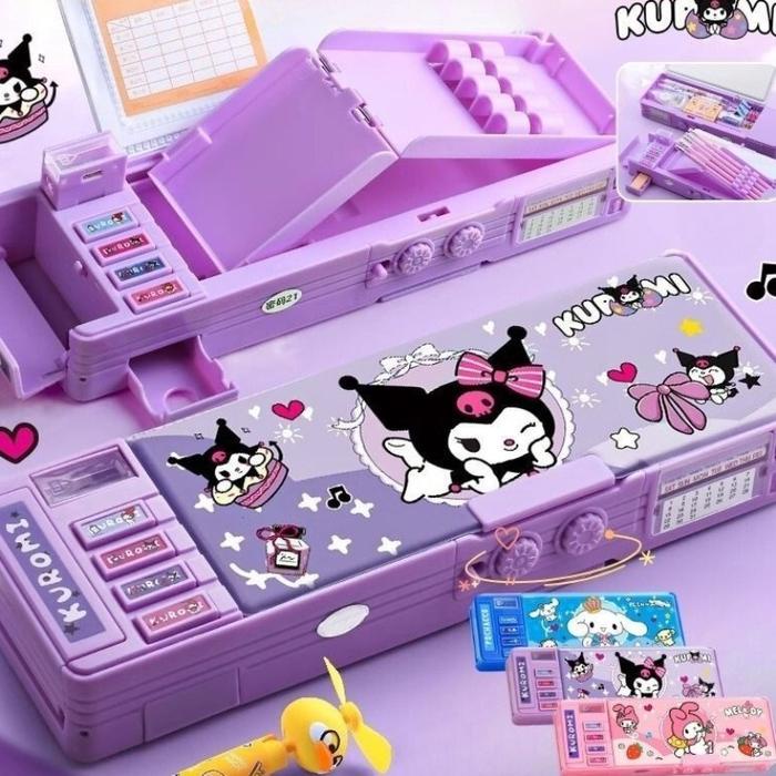 

HOT SALE! CODGaya Baru Kuromi Kotak Bahan Tahan Air Koper Tempat Pensil Password Multifungsi Lapis