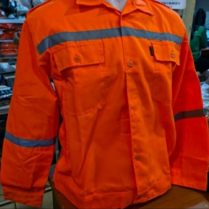 Baju Safety Lengan Panjang Baju Kerja Wearpack Orange