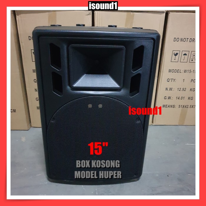 TERBARU Box speaker fiber plastik 15 inch model HUPER import box kosong
