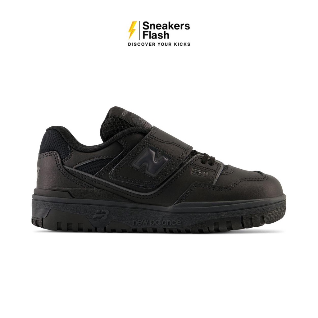 NEW BALANCE Kids 550 Strap Triple Black Sepatu Sneakers Anak - PHB550BB - Size 28.5