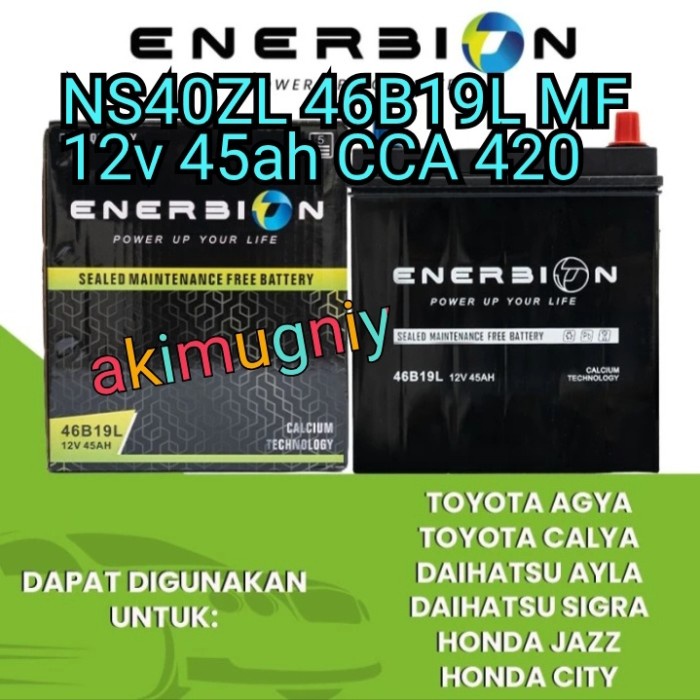 Ready aki mobil ns40zl 12v 45ah mf kering Agya calya Ayla Sigra jazz brio xpander Ertiga mobilio