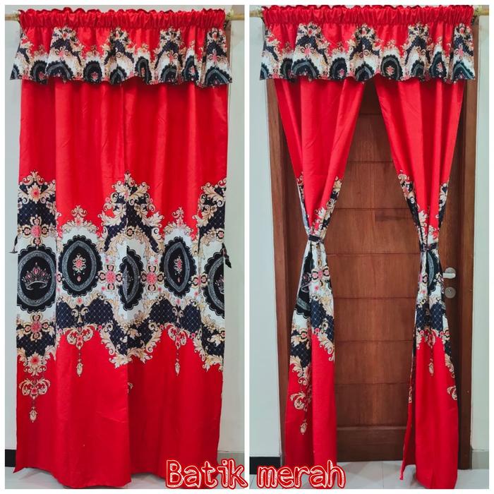 Gorden Serut Shaby / Gorden Serut Motif Bunga Belah Tengah Free Tali Promo