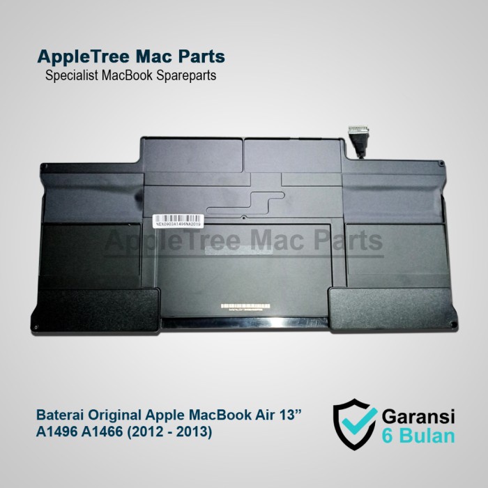 Baterai Apple A1496 A1466 MacBook Air 13 (2012 - 2013)