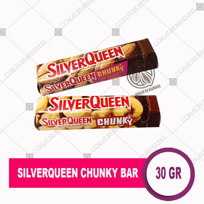 

terbaru !!! silverqueen chunky bar 10 pcs x 26gr ex 30 gr, cokelat silverqueen chunky 26 gram isi 10