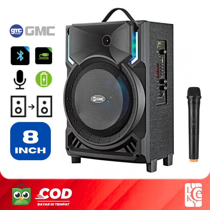 Speaker Aktif Portable GMC 897H Bluetooth Super Sound Garansi Resmi