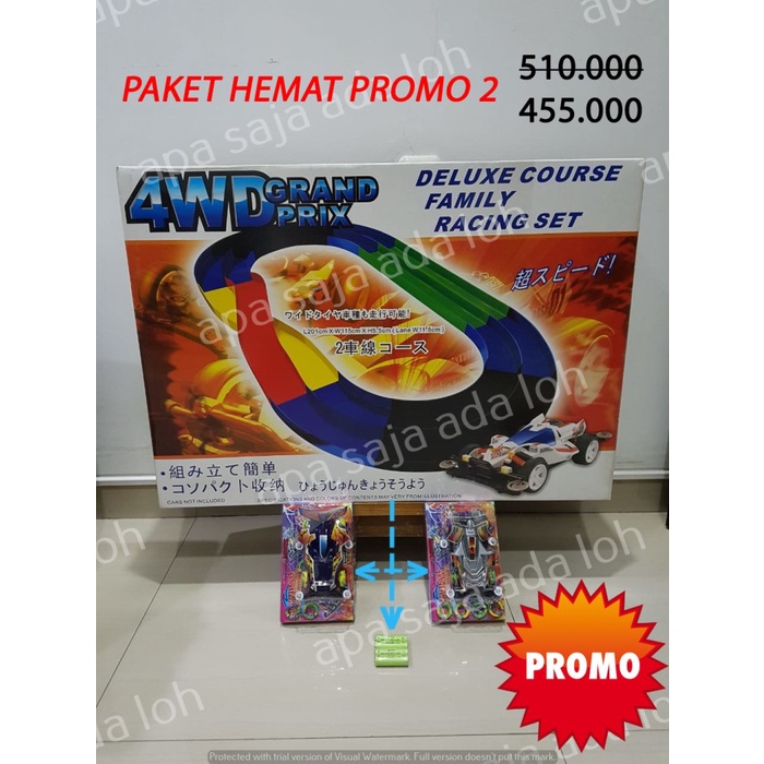 PAKET HEMAT 2 PROMO Track Tamiya 2 Jalur Mobil Baterai Jalanan Rel