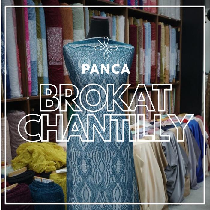 HOT SALE! Kain Brokat Chantilly Lace Premium Mewah Bahan Kebaya & Bridesmaid, Brokat Semi Prancis -