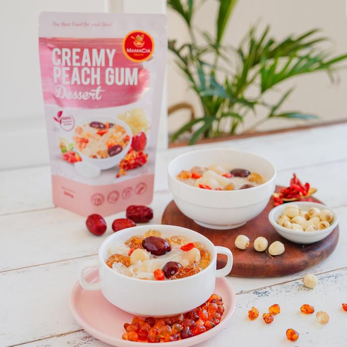 

terbaru !!! mamacia treats creamy peach gum dessert simple pack ready
