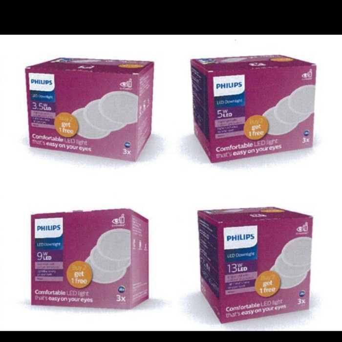 Led Panel Downlight Led Philip Meson Paket 3W 5W 9W 13W 17W 21W 24W