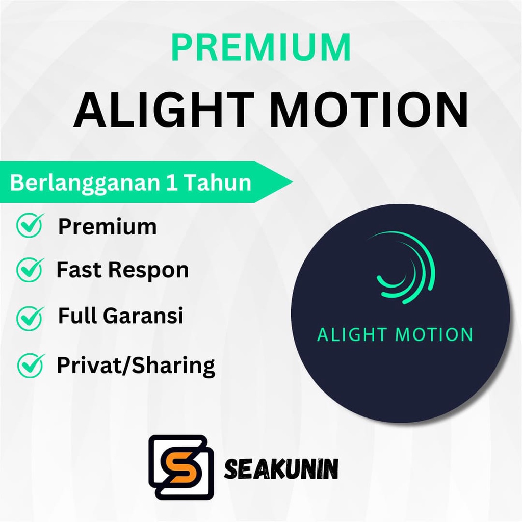 Alight Motion Premium Pro 1 Tahun Bergaransi Dijamin Paling Murah (Buka 24 Jam)