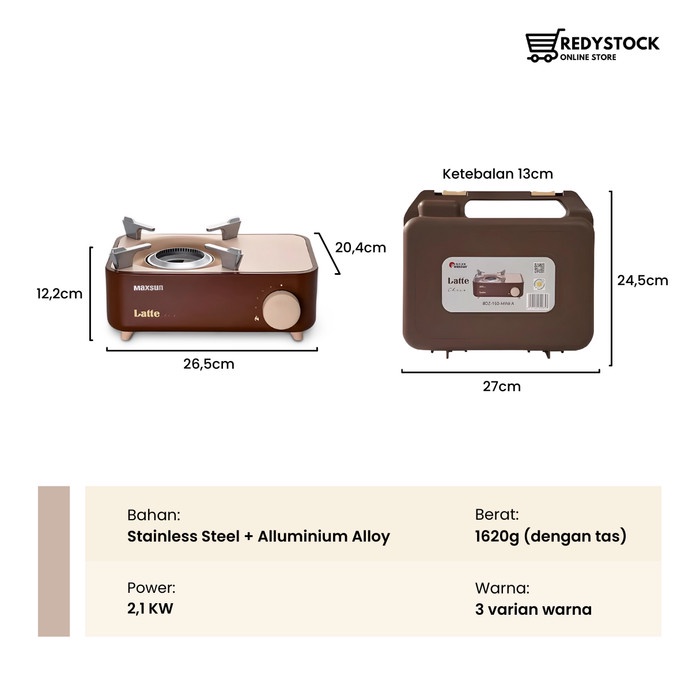 Natanel Kompor Gas Portable Moka Pot Bbq Hot Pot Cam Latte Cassette Bdz150