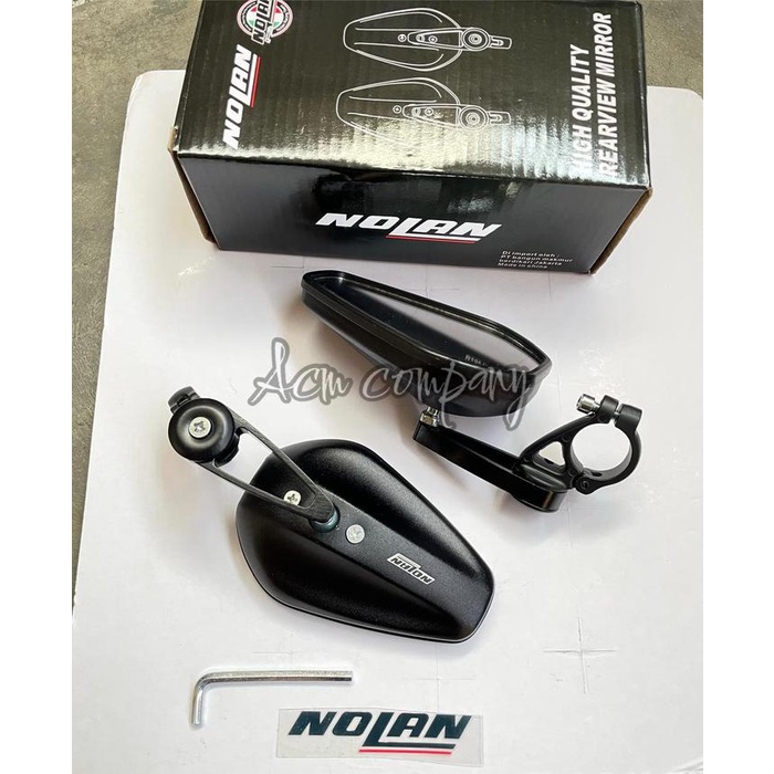 SALE  SPION JEPIT STANG NOLAN MODEL OVAL NEW UNIVERSAL CNC UNTUK MOTOR CROSS TRAIL SUPERMOTO WR