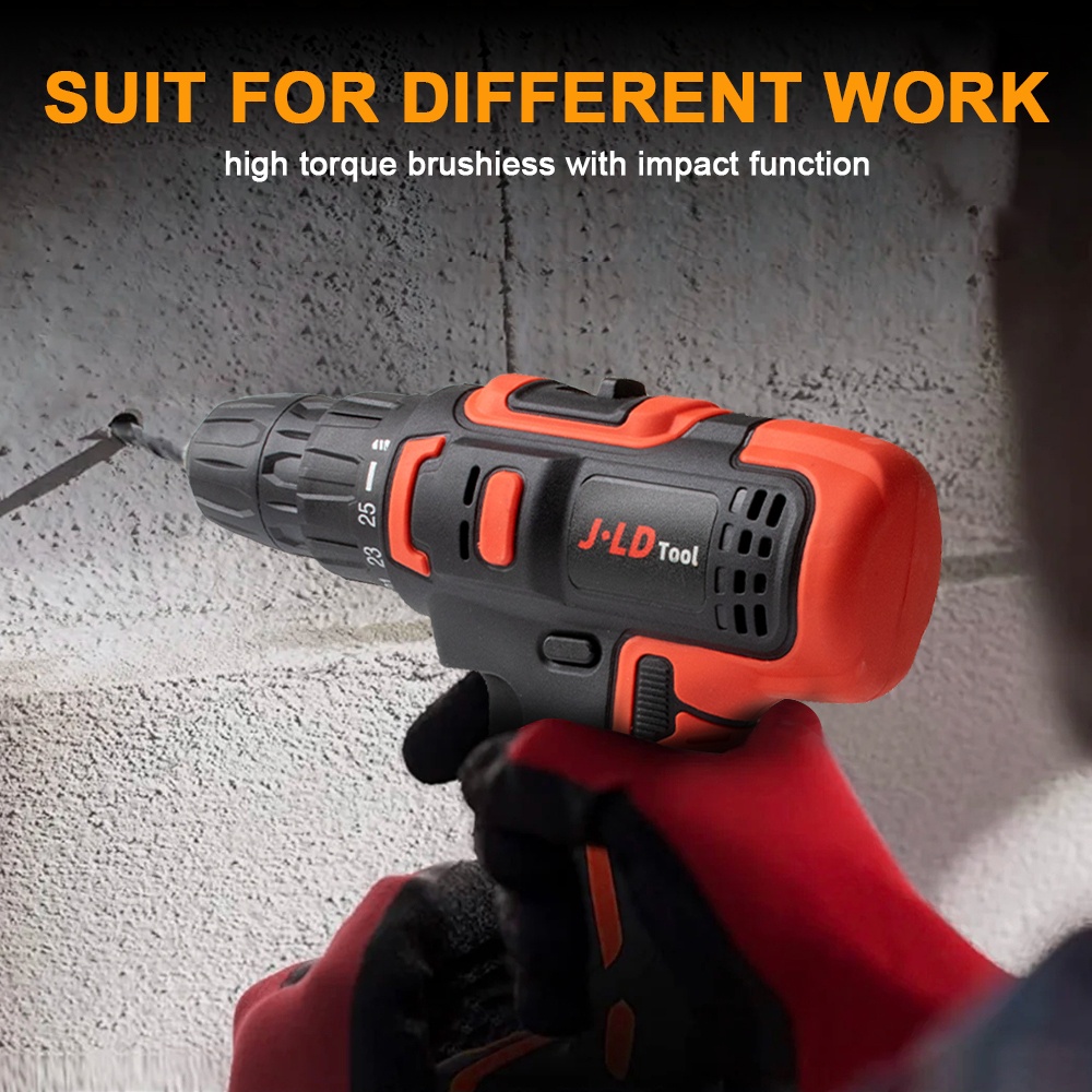 Paling Dicari JLD 12Vf Mesin Bor Baterai Murah Berkualitas Bor Cas Jld Bor Case 2 Batre Fullset