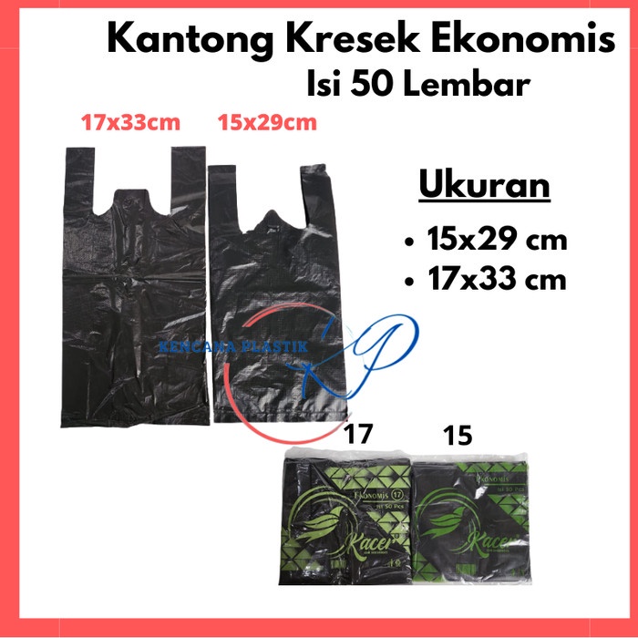 HEMAT Kantong Plastik Kresek Hitam Kecil Ekonomis Isi 50 Lembar