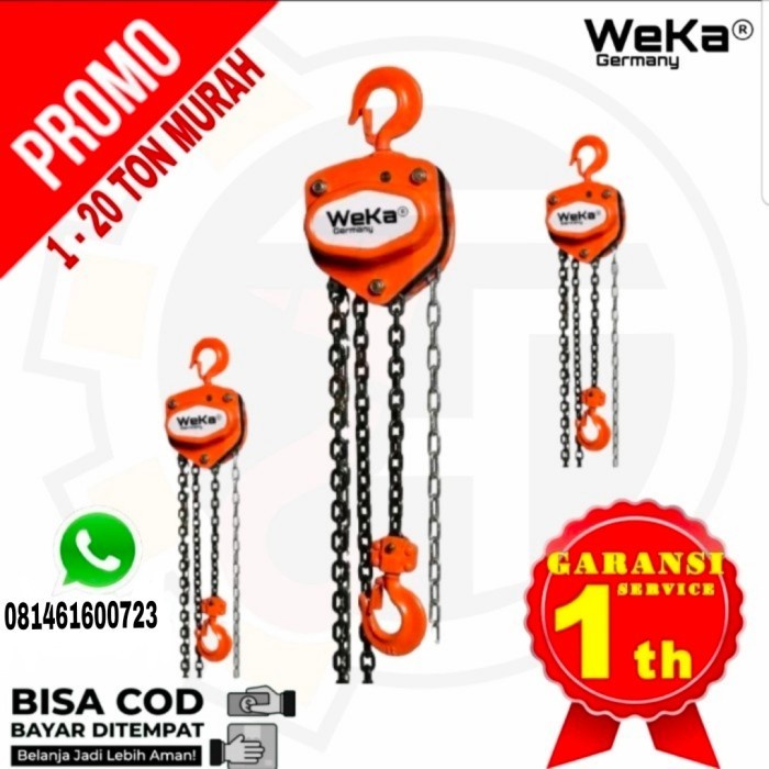 Chain Block/Takel 2 Ton x 10 Meter WEKA GERMANY 1Rantai Best