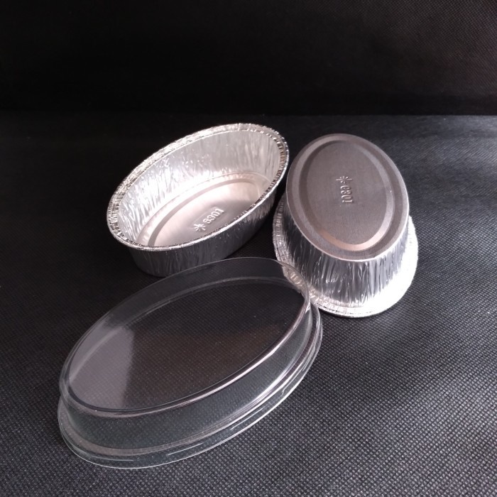 PROMO almunium foil cup oval kode 6301+tutup/min order 10 pcs