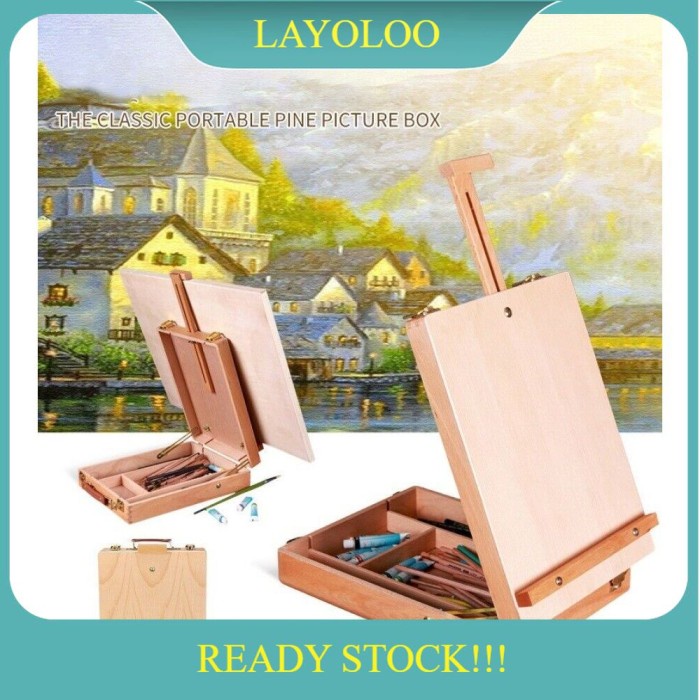 

TERLARIS! Adjustable Wooden Table Desk Art Drawing Board Canvas Sketch