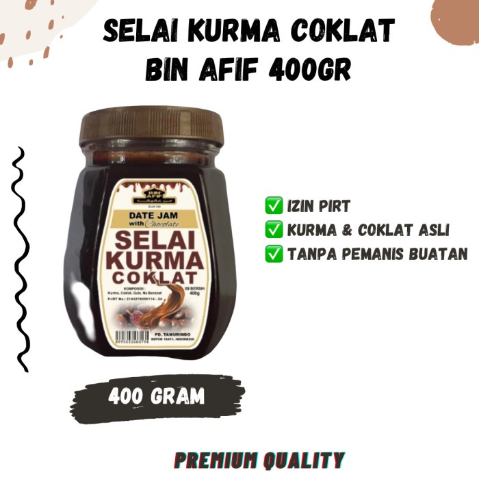 

TERBARU! SELAI KURMA COKLAT 400gr BINAFIF Date Jam with Chocolate Selei Korma