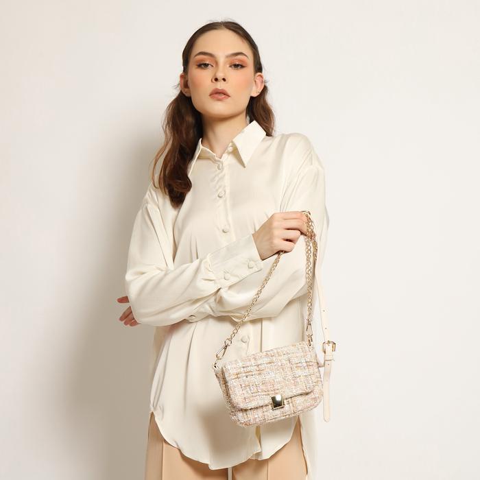 [yans] - HONYAN Tas Selempang Wanita Wicha Sling Bag Kulit Rajut Kekinian Tas Fashion Wanita Trendy