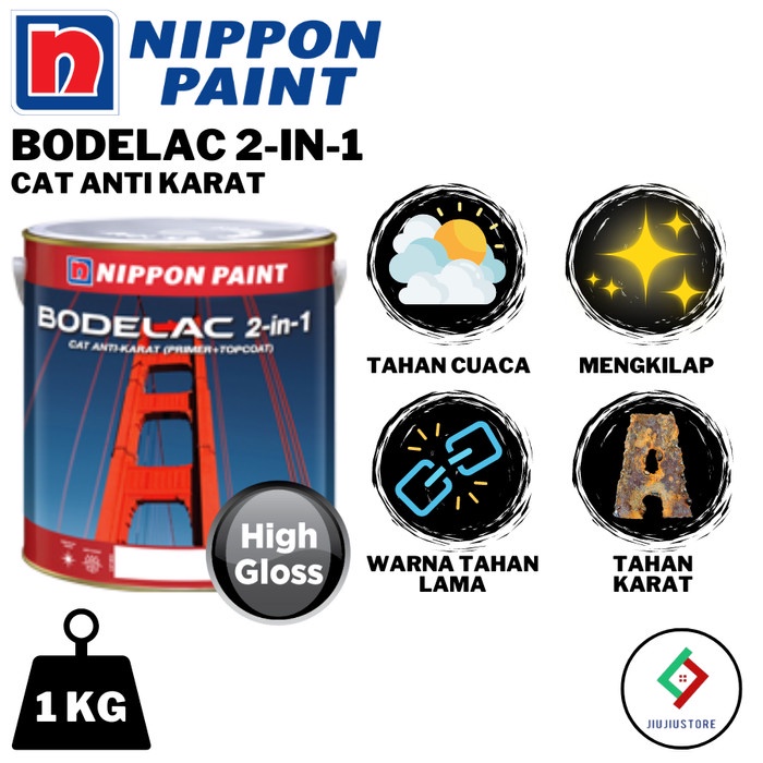 Nippon Bodelac 2 - 1 Cat Besi Anti Karat 1 Kg - Cat Anti Karat 1 Kg Terlaris