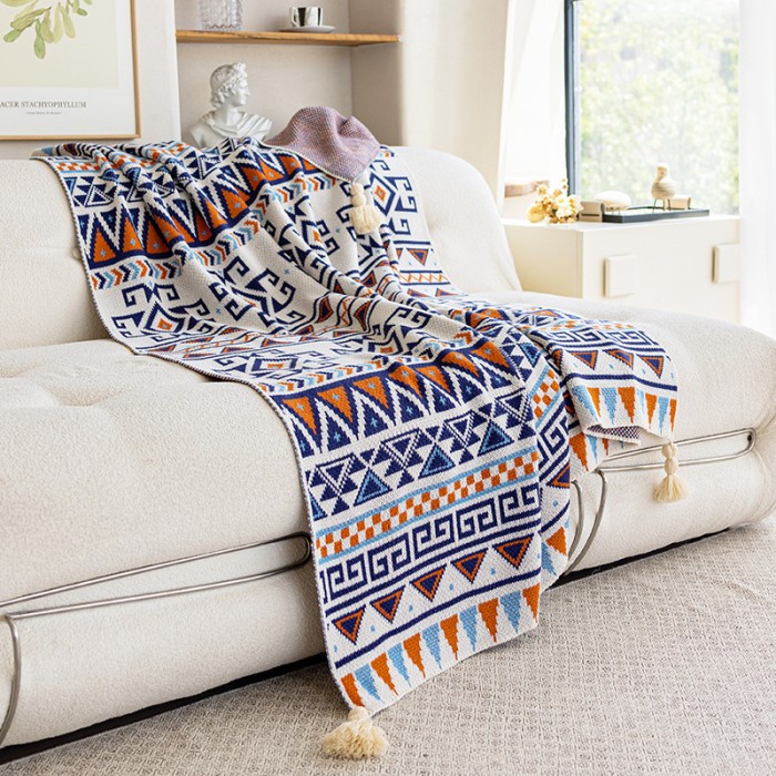 Bohemian Sofa Blanket Selimut Sofa Rajut Throw Blanket