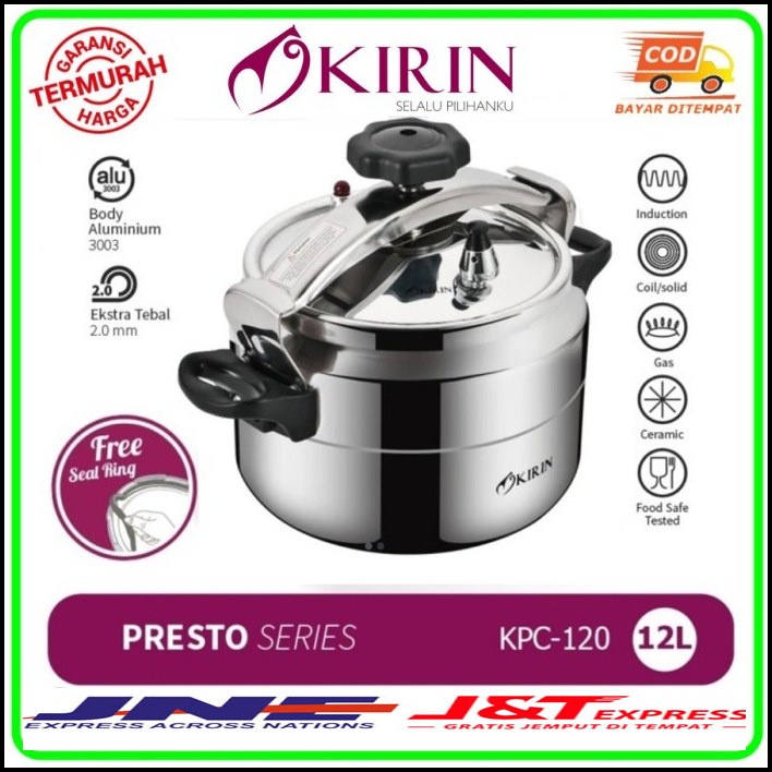 Citayam NEW KIRIN KPC-120 PRESSURE COOKER/KIRIN Presto 12 Liter MANTAP PREMIUM