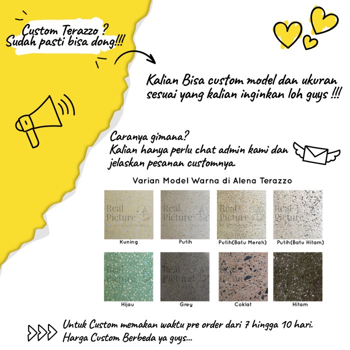 Limited Bak Mandi Teraso Marmer Bak Mandi Minimalis Modern Alena Terazzo