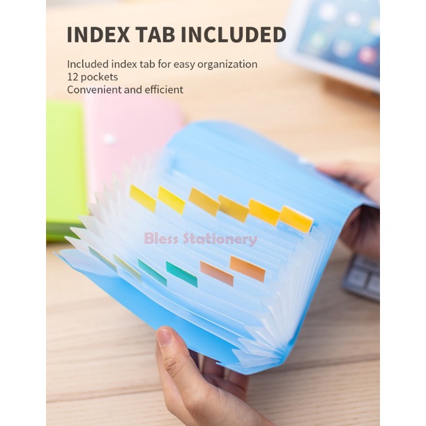 TERPERCAYA Deli Dompet plastik A6 map uang map nota map giro Expanding File