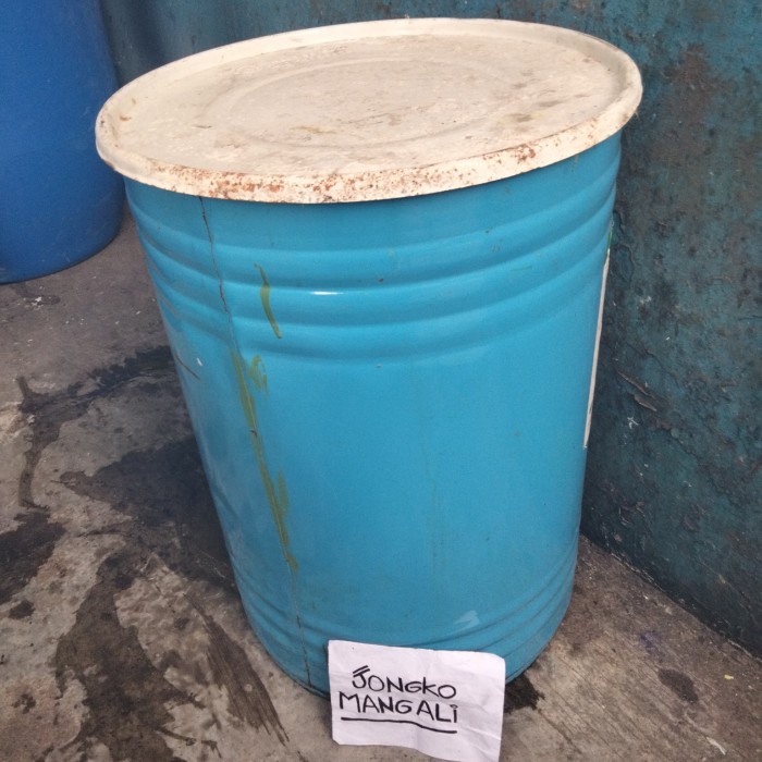 PREMIUM drum/tong/besi/50 L/50 kg/tutup besar/tempat sampah