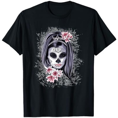 Kaos Tengkorak La Catrina Seni Lukis Wajah Wanita Halloween |jqGdaqkF|