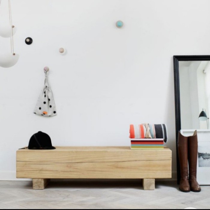 PREMIUM bangku panjang kayu balok 150 cm