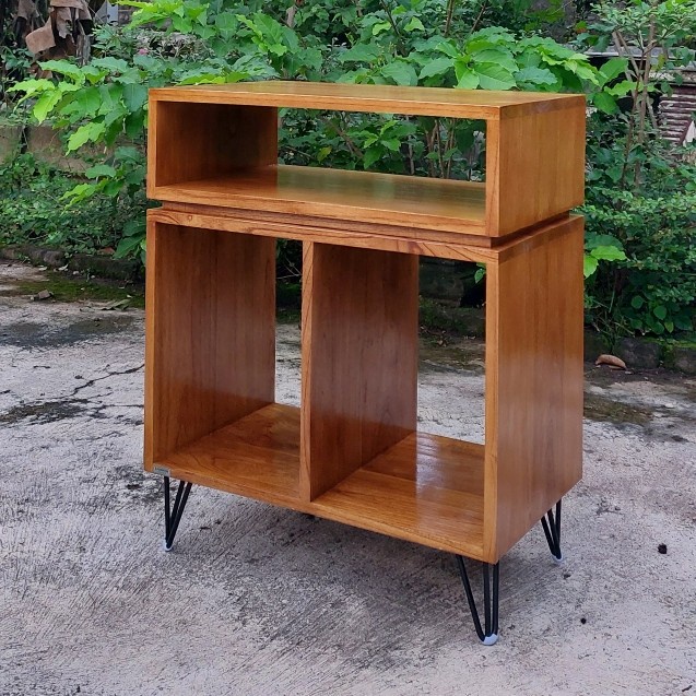 PREMIUM Meja vinyl turntable piringan hitam kayu 70