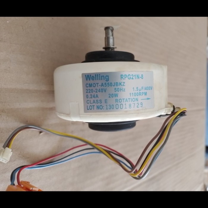 Motor Fan Indoor AC Sharp 1/2 PK AH-XP5NSY Welling RPG21N-8 CMOT-A550JBKZ 220-240V 20W Original