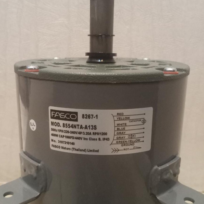 Motor Dinamo Fan Outdoor AC Daikin Fasco MOD.8554NTA-A13S RPM1200 Baru