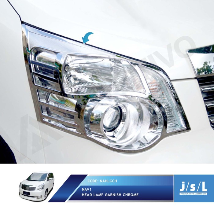 Garnis Lampu Depan NAV1 JSL Head Lamp Garnish Chrome