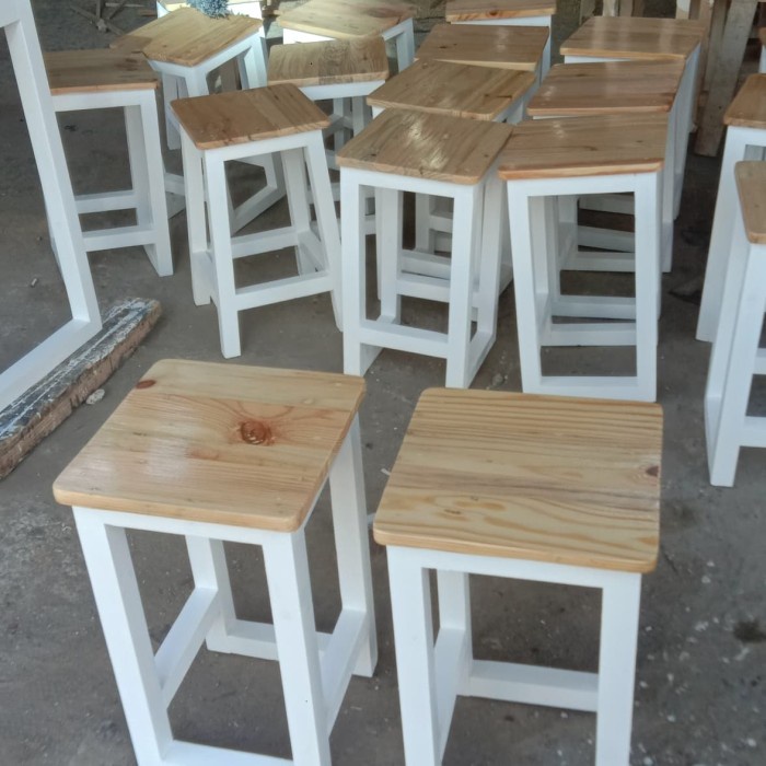 PREMIUM bangku kecil kayu jati belanda