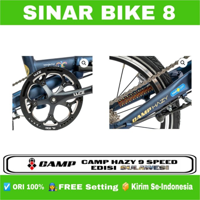 Sepeda Lipat 16 Inch ELEMENT CAMP HAZY Edisi Sulawesi Folding Bike