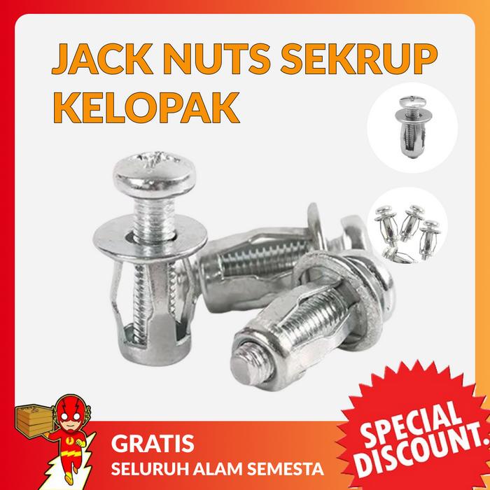 [Free Ship - Sambut Lebaran] Paket 30 PCS - Sekrup logam, paku keling berbentuk kelopak bunga,