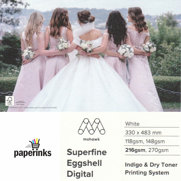PROMO SUPERFINE EGGSHELL DIGITAL WHITE 216gsm Fancy Digital Paper