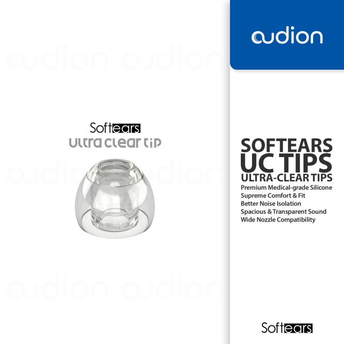 TERLARIS SOFTEARS UC TIPS Ultra-Clear Premium Medical-grade Silicone Eartips